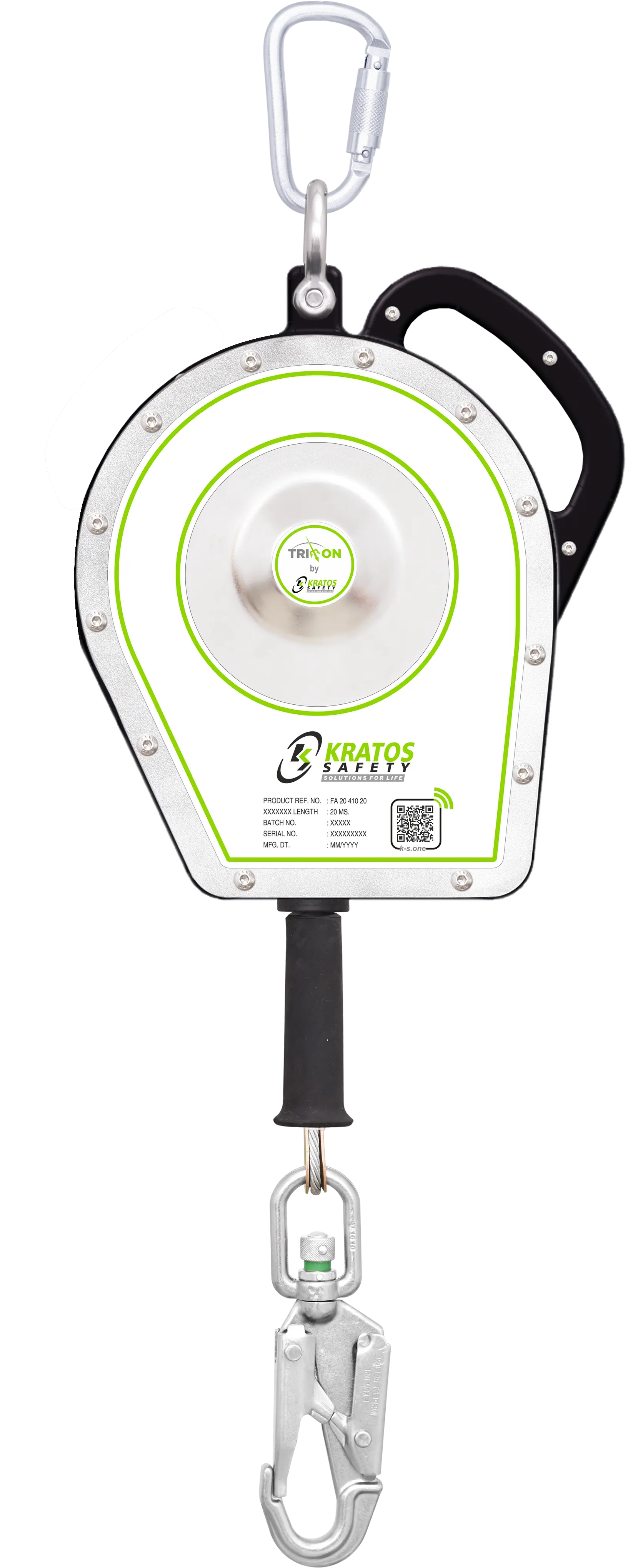 TRITON, dicht Höhensicherungsgerät mit automatischem Rückzug, Edelstahldrahtseil20 m