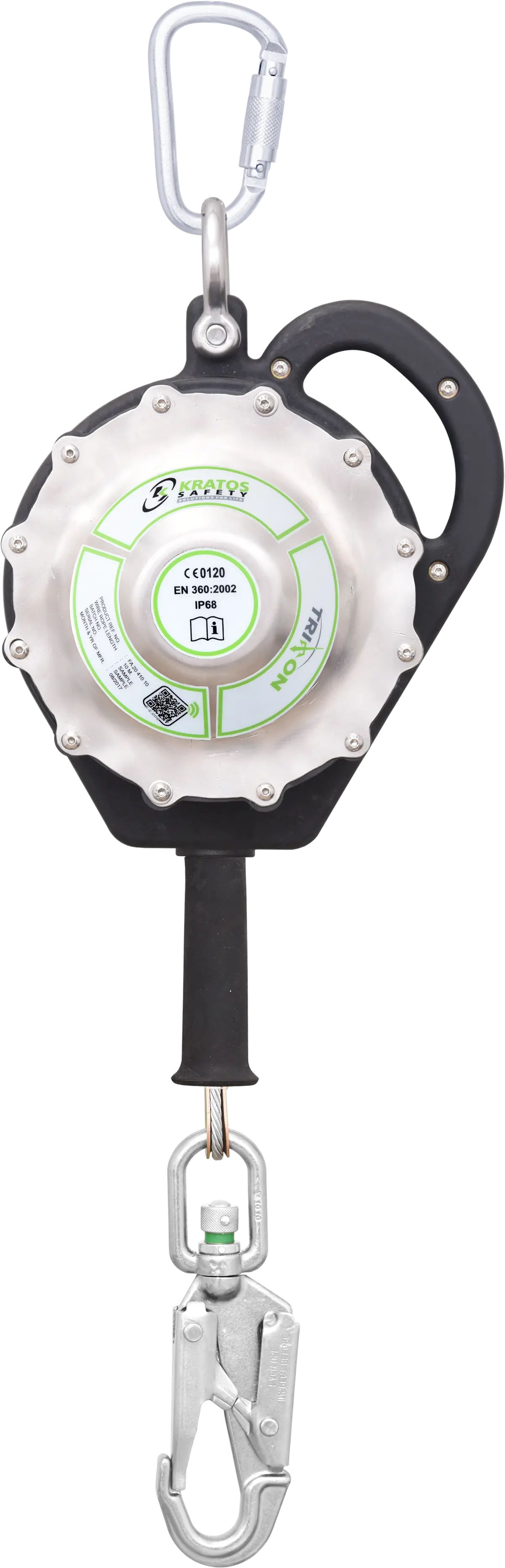 TRITON, dicht Höhensicherungsgerät mit automatischem Rückzug, Edelstahldrahtseil10 m