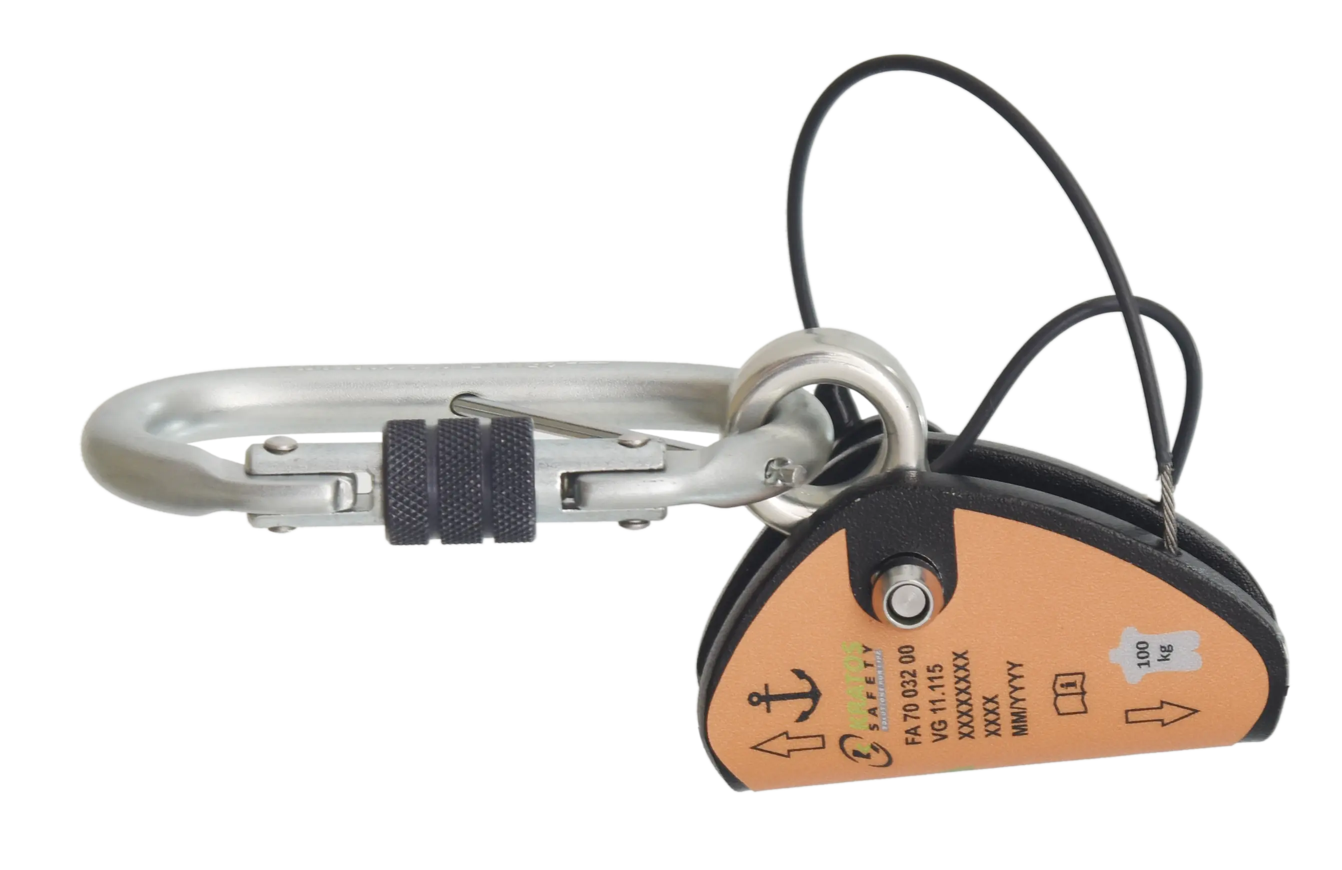 Textilseil- oder Drahtseilklemme zur Rettung