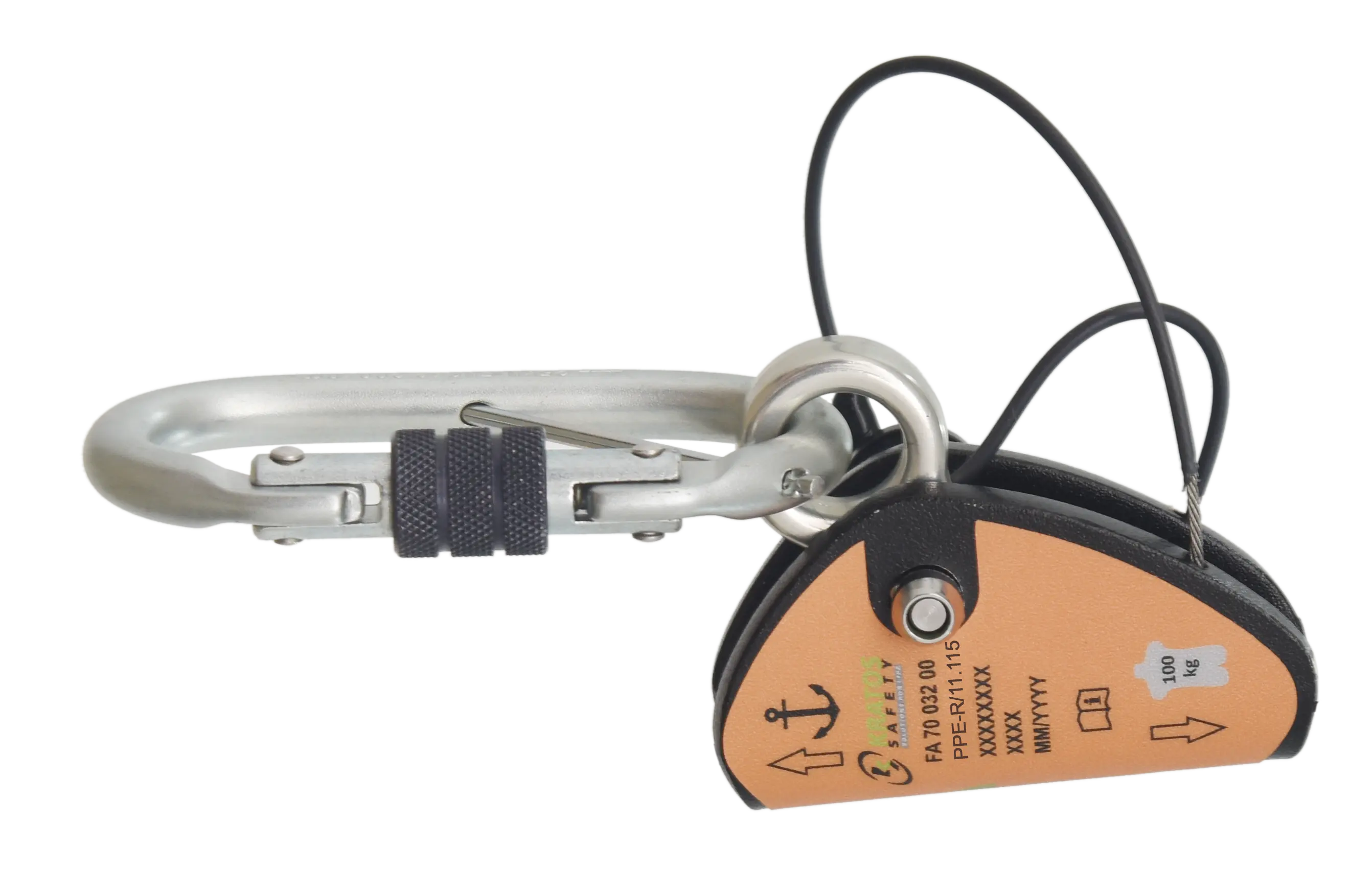 Textilseil- oder Drahtseilklemme zur Rettung