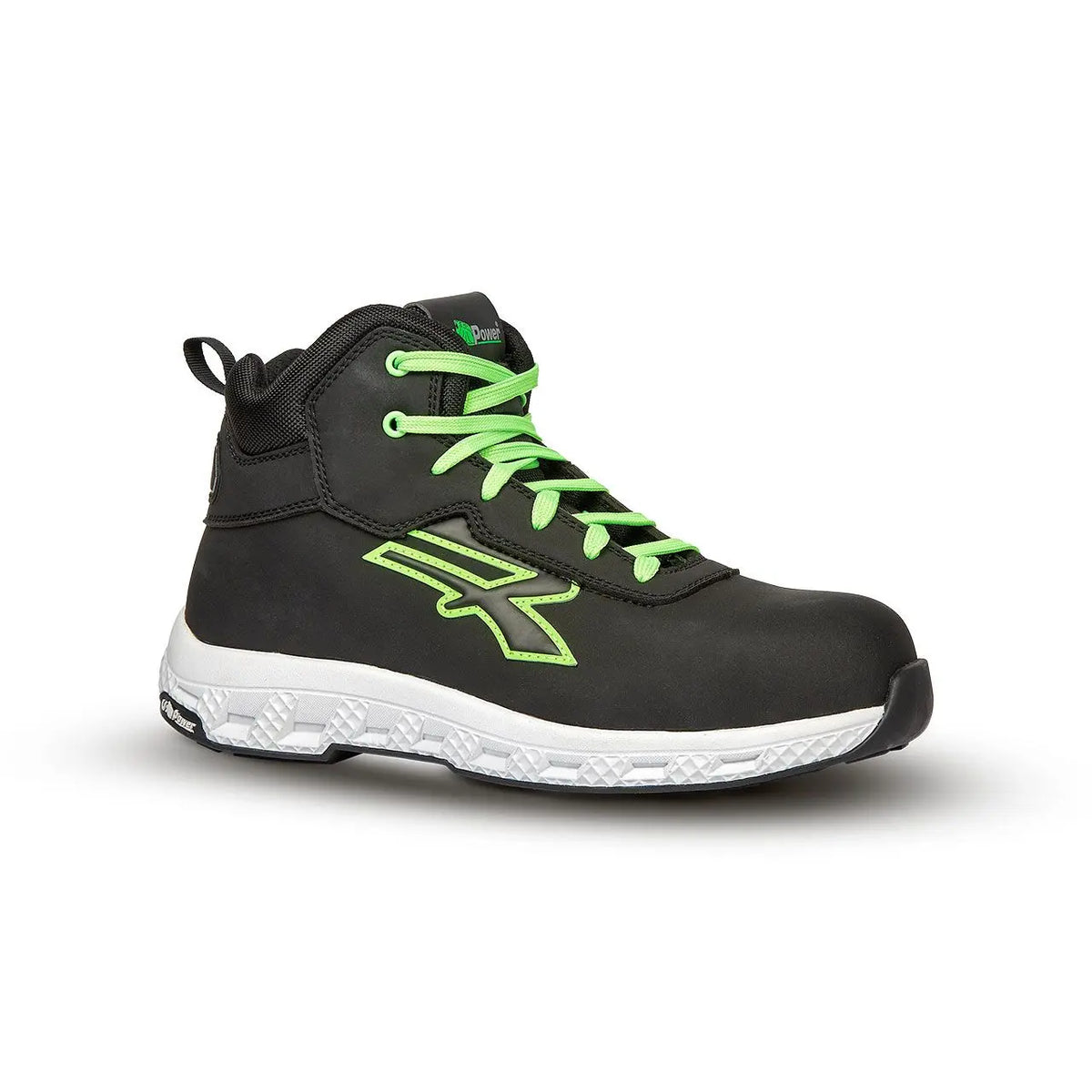 U-Power Sicherheitshochschuhe S3S ALANIS ESD BLACK / VERDE FLUO