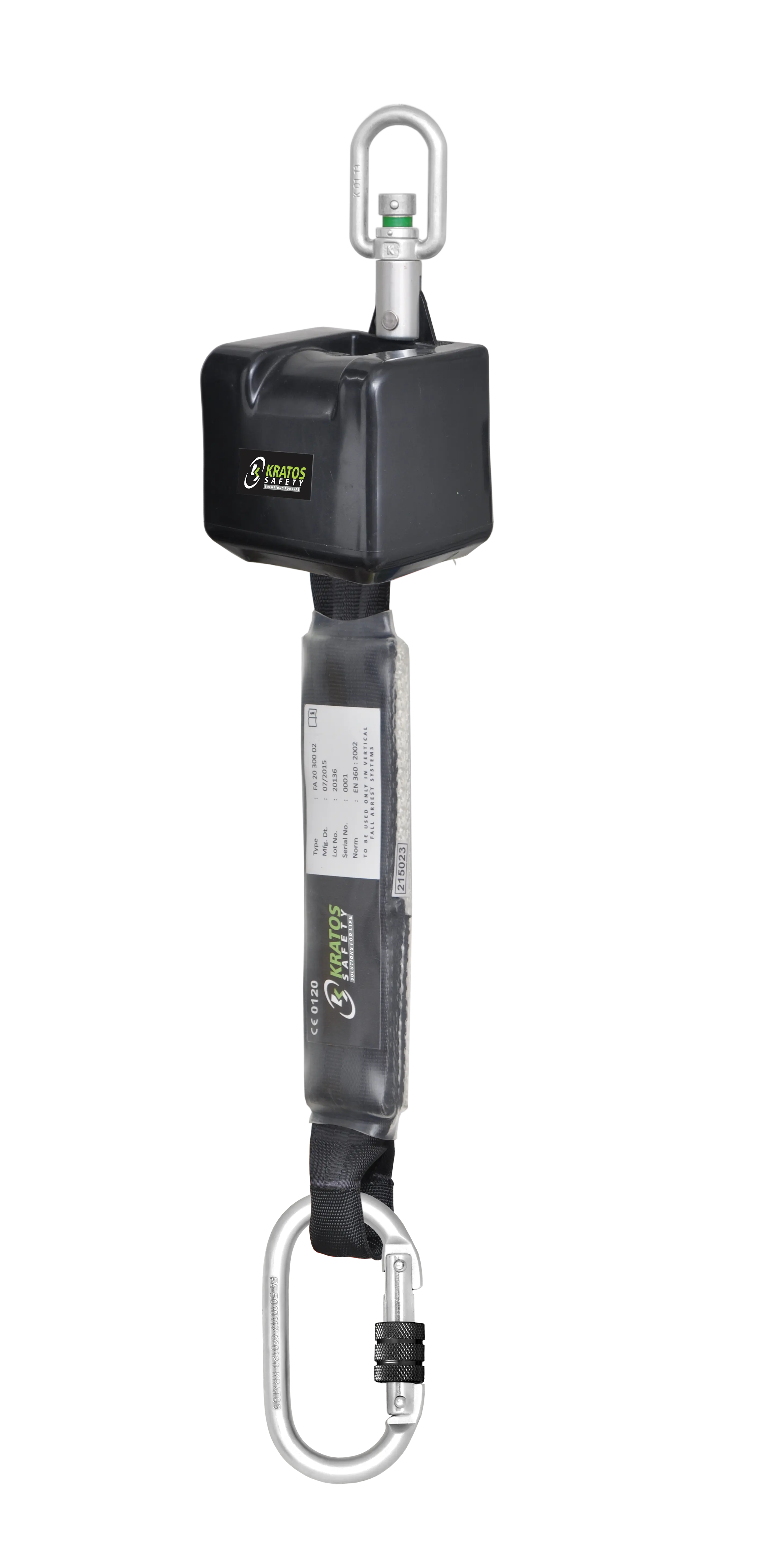 VORAS - Höhensicherungsgerät mit Gurtband Breite 50 mm, Länge 2,50 m