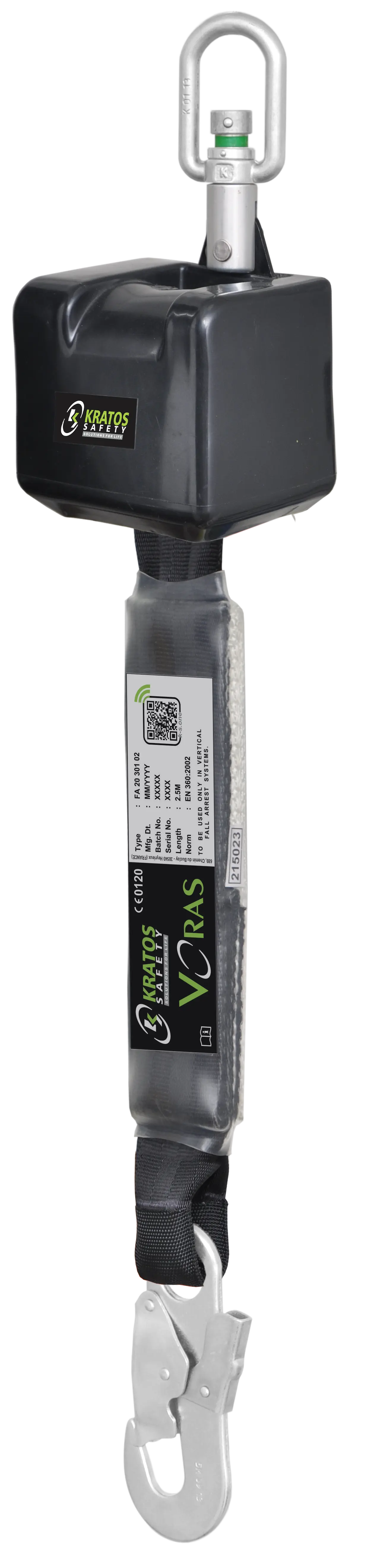 VORAS - Höhensicherungsgerät mit Gurtband Breite 50 mm, Länge 2,50 m