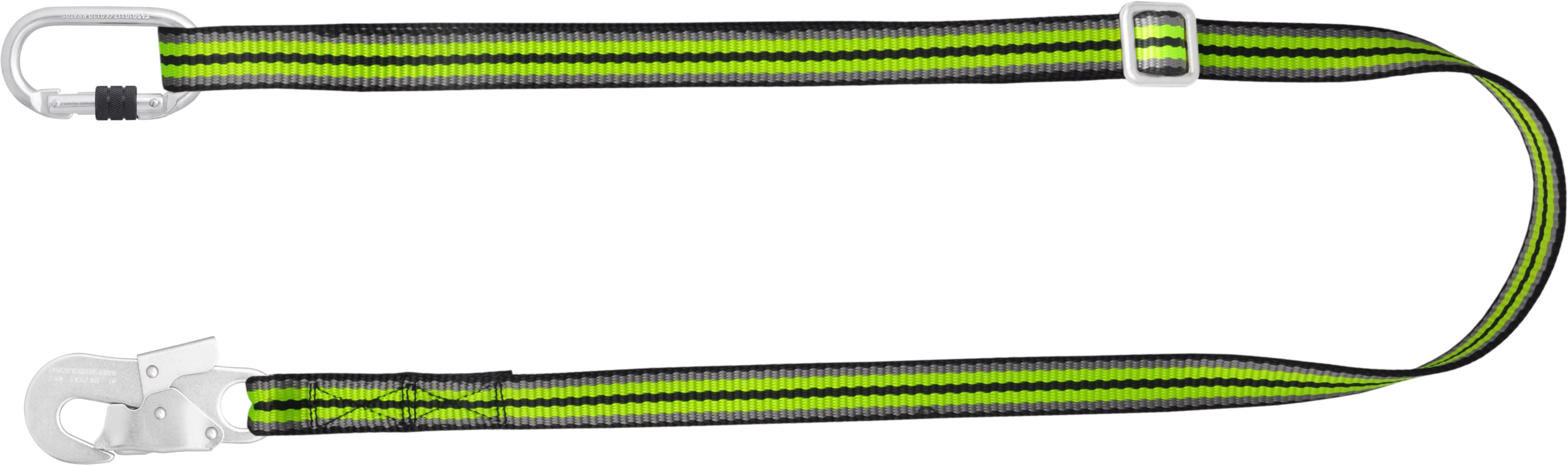 Verbindungsmittel aus Gurtband zur Arbeitsplatzpositionierung mit Kürzungsschnalle