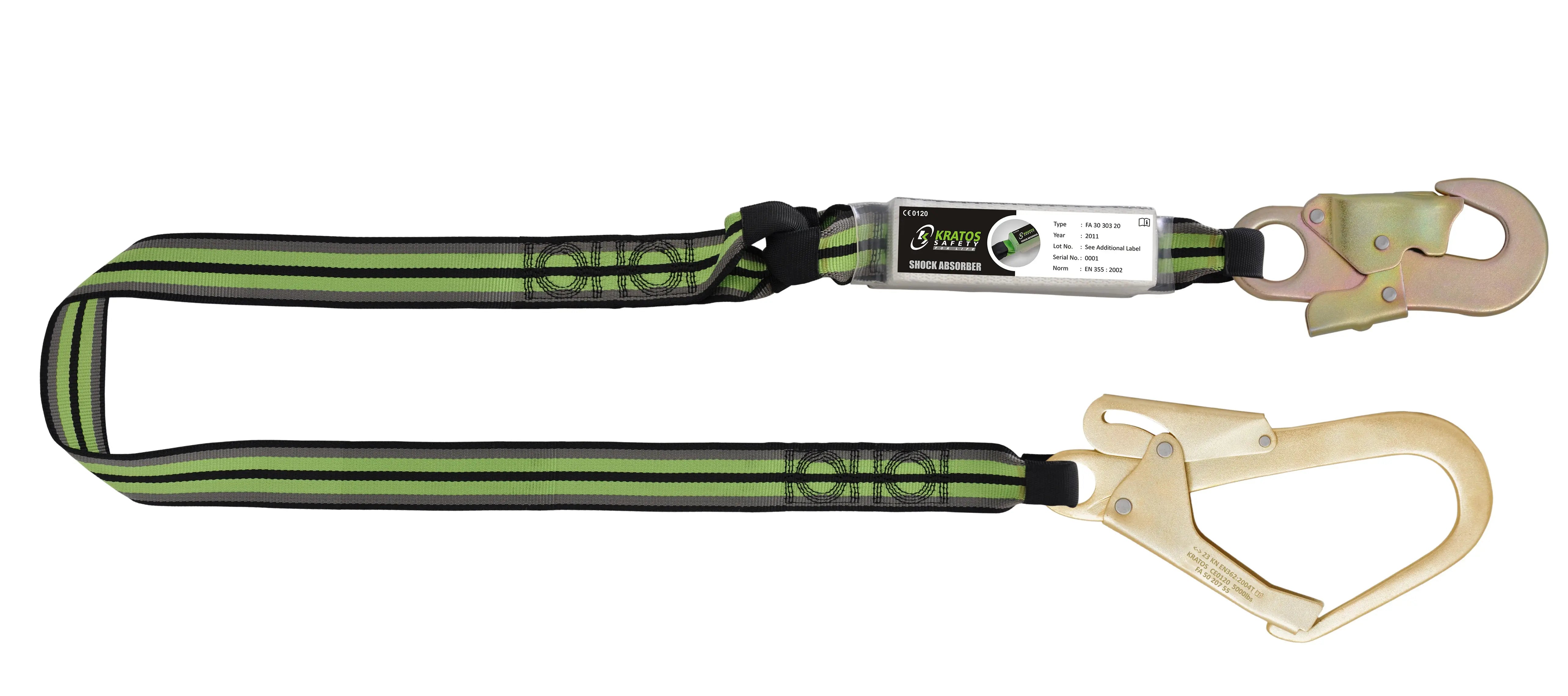 Verbindungsmittel mit Falldämpfer aus Gurtband 2 m mit Karabiner FA5020217 und FA5020755