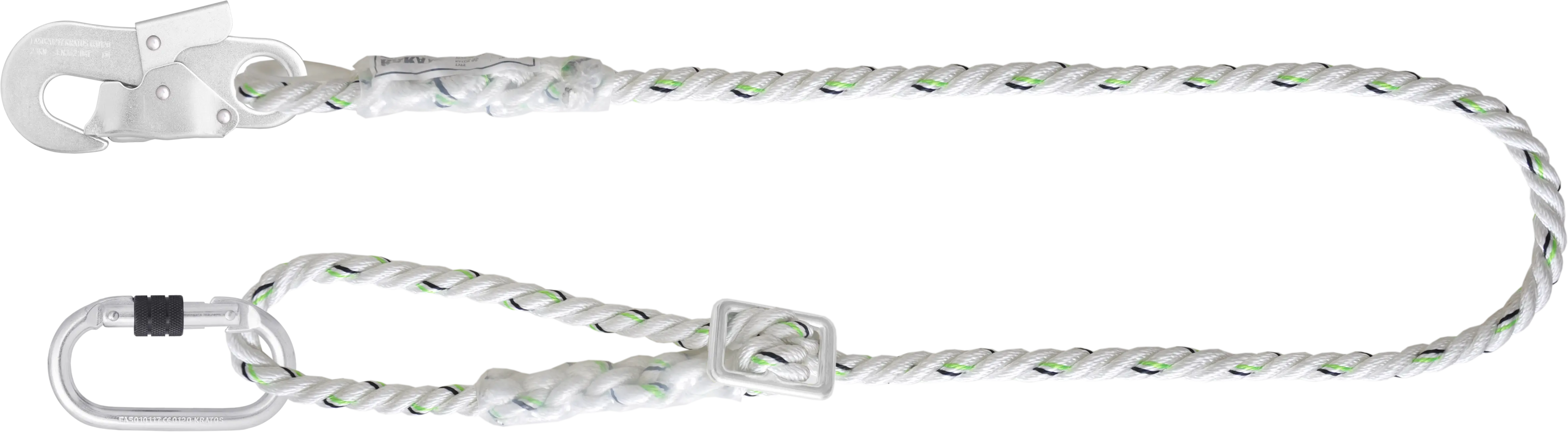 Verbindungsmittel zur Arbeitsplatzpositionierung mit Kürzungsschnalle