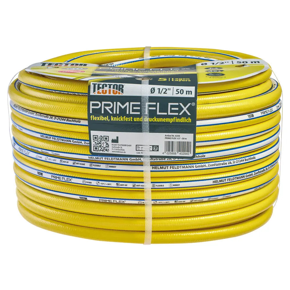 Wasserschlauch PVC Prime Flex 1/2 Konfektionert gelb/blau Tector