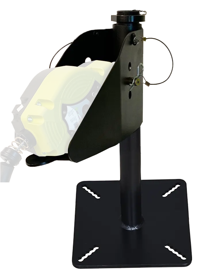 IBIS - Um 360° drehbarer Anschlagpunkt mit automatischem Rückzug auf Terrassendach