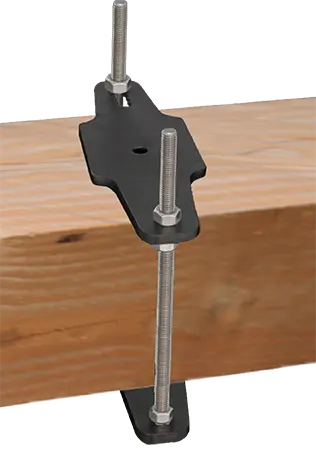 Befestigungsplatte zum Klemmen auf einen Metallträger, für horizontale Anschlageinrichtung KS-Line (KS 4000)