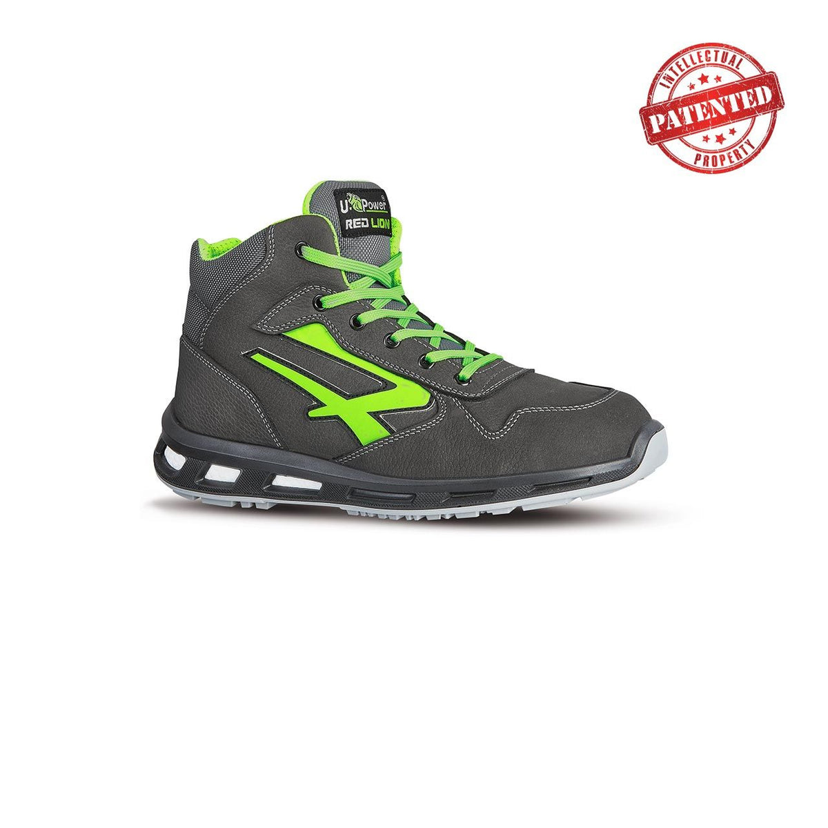 U-Power Sicherheitshochschuhe S3S HUMMER s ESD GREY / GREEN