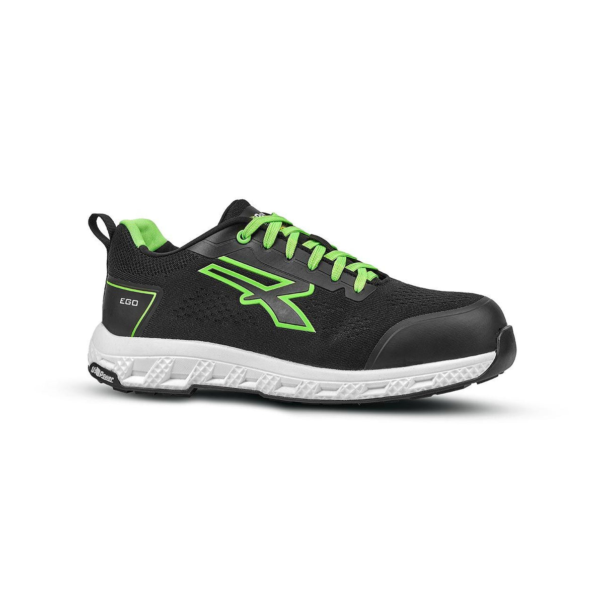 U-Power Sicherheitshalbschuhe S1PS ATON ESD BLACK / VERDE FLUO
