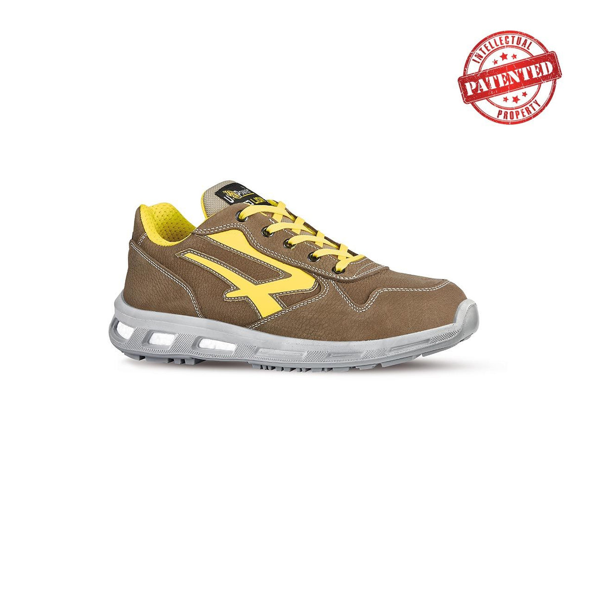 U-Power Sicherheitshalbschuhe S3S BRAVE s ESD TAUPE / YELLOW