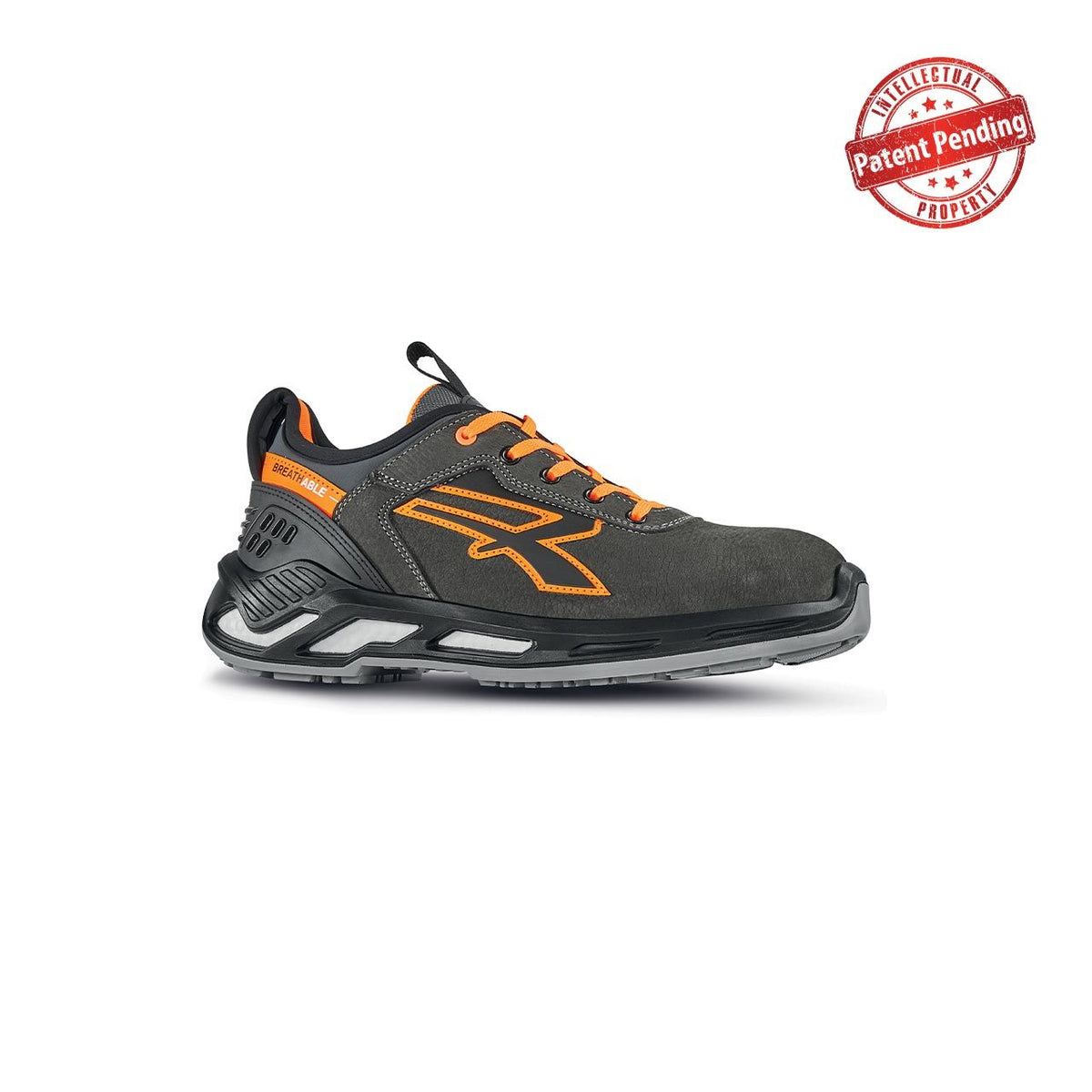 U-Power Sicherheitshalbschuhe S3S DUKE s ESD GREY / ORANGE FLUO