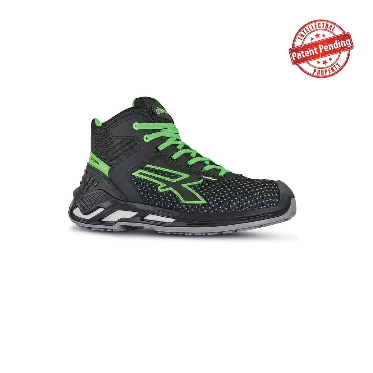 U-Power Sicherheitshochschuhe S3S HARRY s ESD BLACK / VERDE FLUO