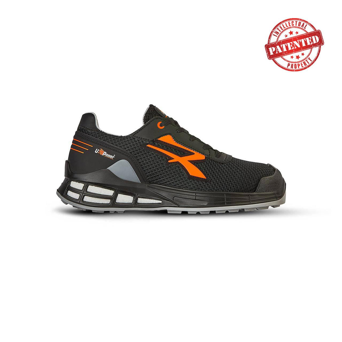 U-Power Sicherheitshalbschuhe S1PS IRVIN s ESD BLACK / ORANGE FLUO