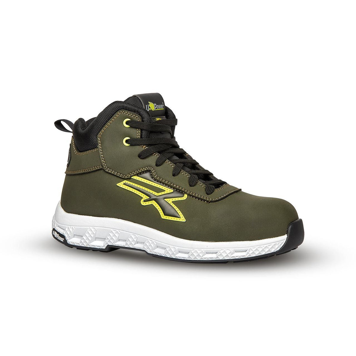 U-Power Sicherheitshochschuhe S3S KOLBY ESD MILITARY GREEN / YELLOW FLUO