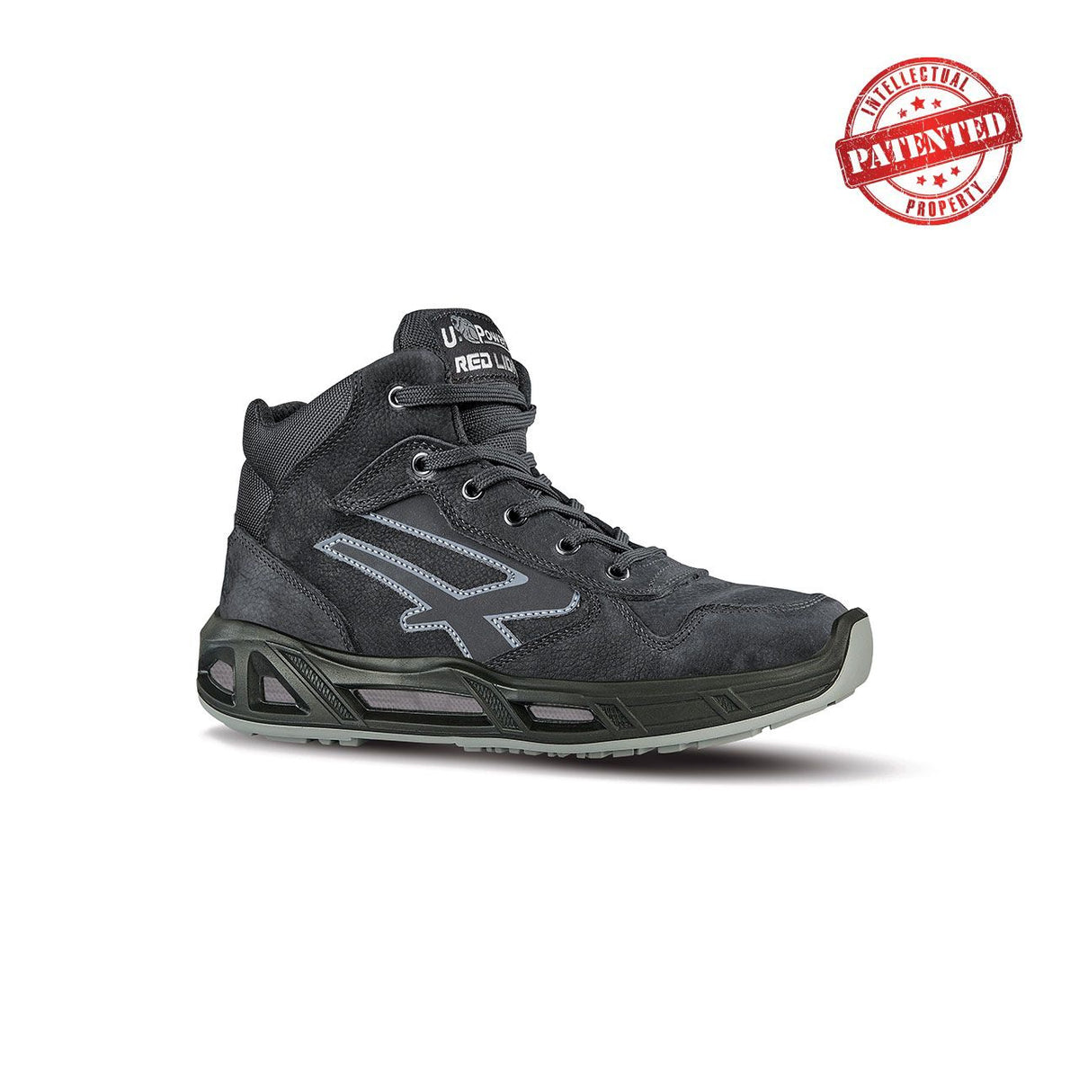 U-Power Sicherheitshochschuhe S3S LIFT CARPET s ESD BLACK / GREY