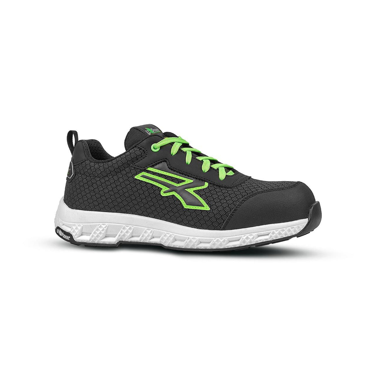 U-Power Sicherheitshalbschuhe S3S MITCH ESD BLACK / VERDE FLUO