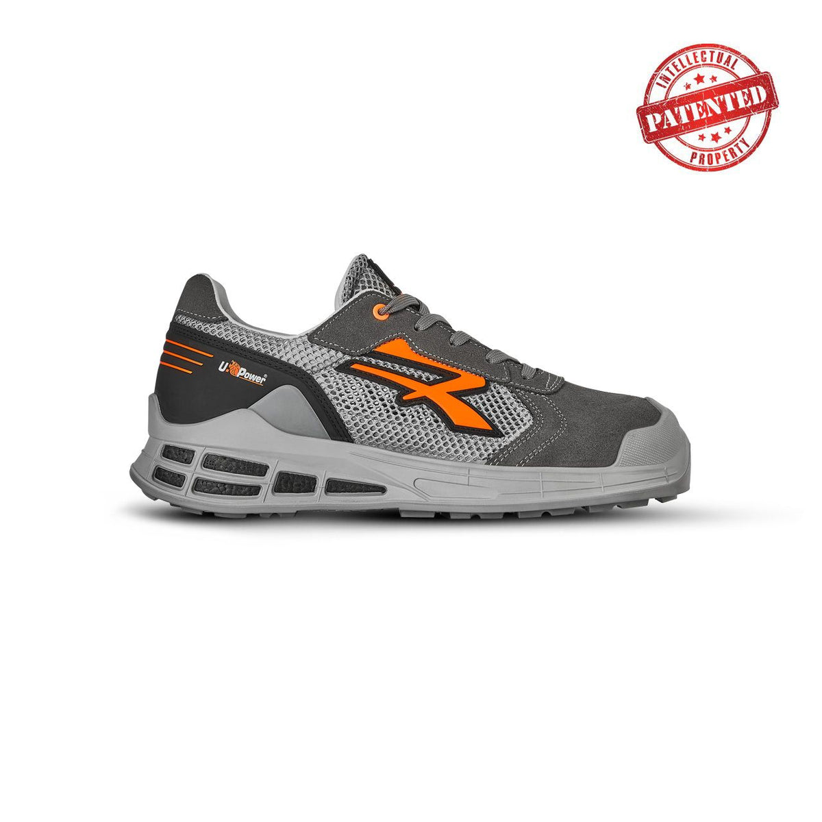 U-Power Sicherheitshalbschuhe S1PS MOKI s ESD GREY / ORANGE FLUO