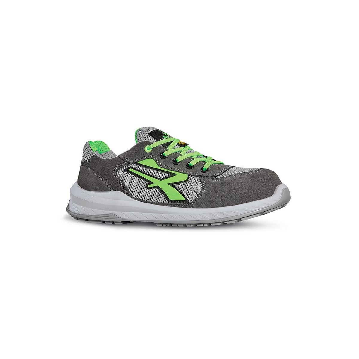 U-Power Sicherheitshalbschuhe S1PS RIO s ESD GREY / VERDE FLUO