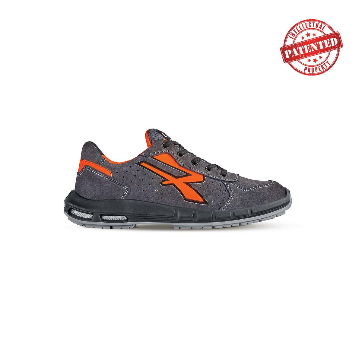 U-Power Sicherheitshalbschuhe S1PS SIRIO PLUS s ESD GREY / ORANGE FLUO