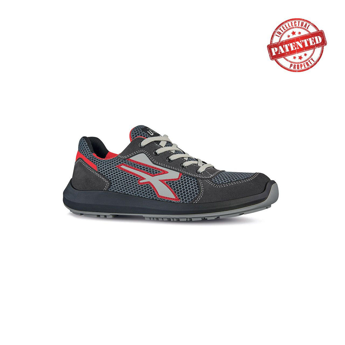 U-Power Sicherheitshalbschuhe S1PS SKAT s ESD GREY / RED