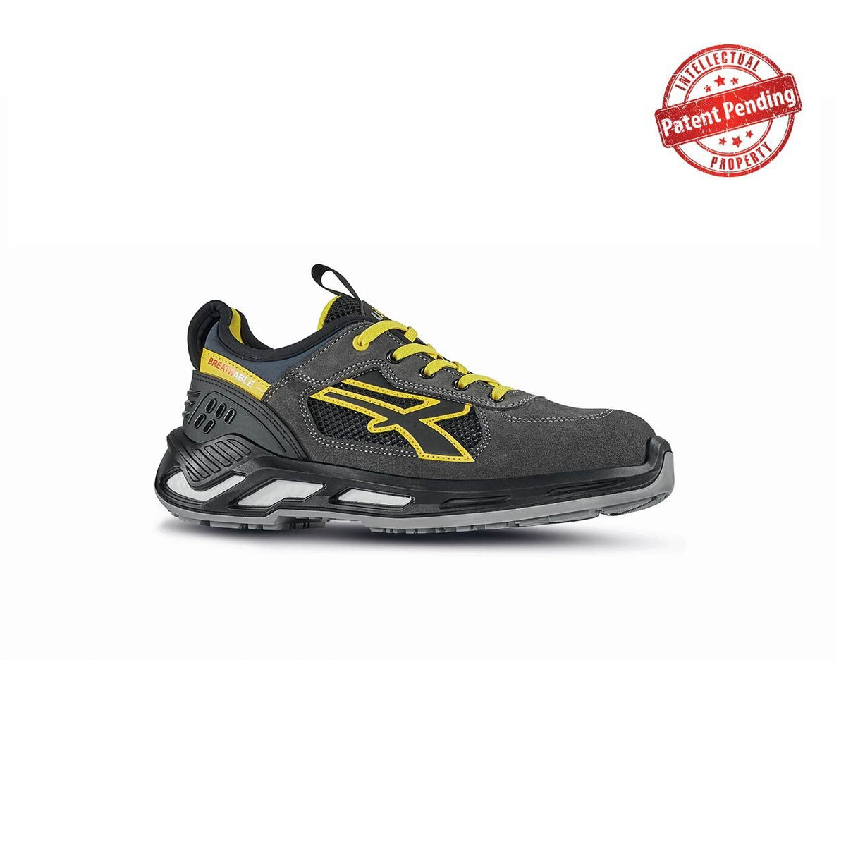 U-Power Sicherheitshalbschuhe S1PS SNIPER s ESD GREY / YELLOW