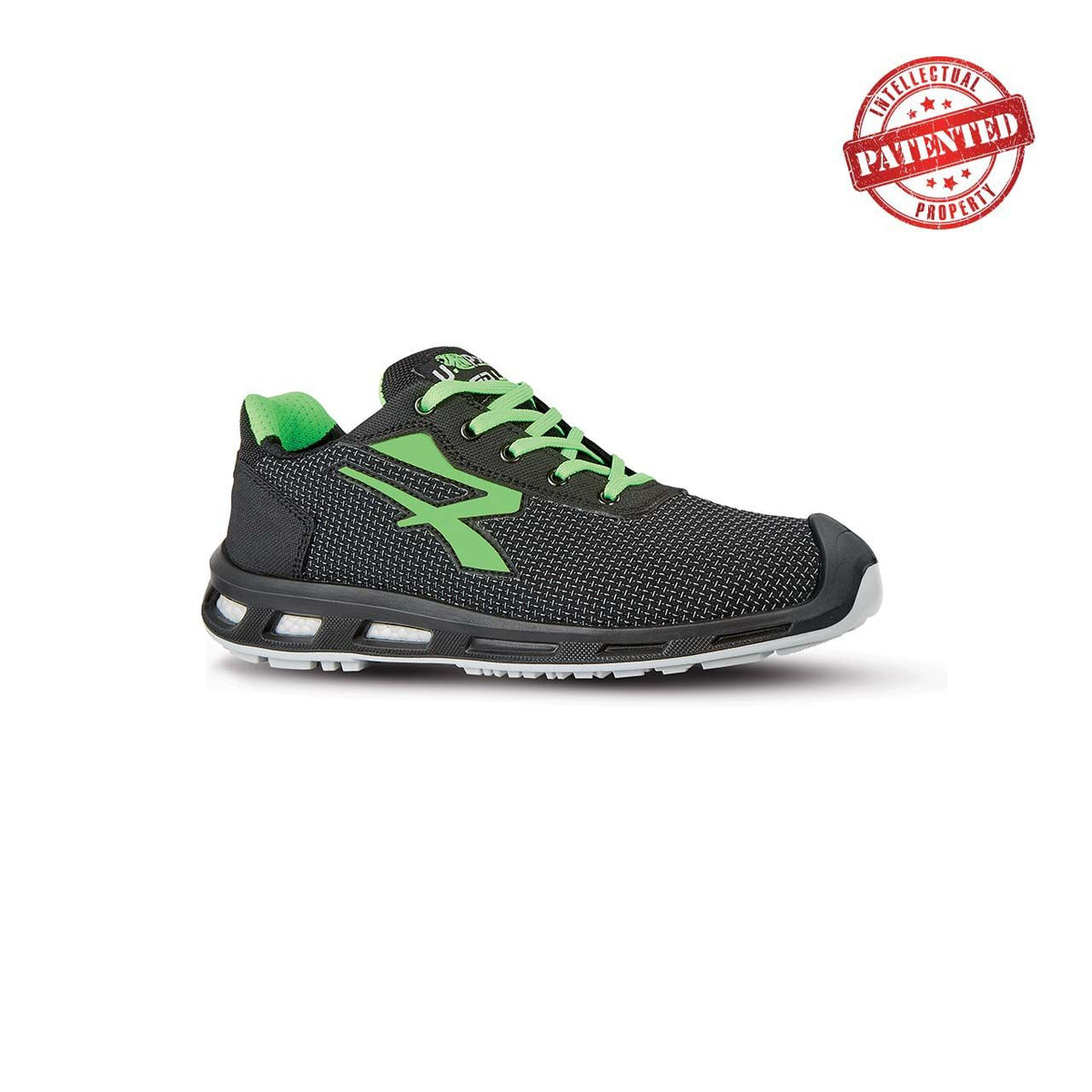 U-Power Sicherheitshalbschuhe S3S STRONG s ESD BLACK / VERDE FLUO