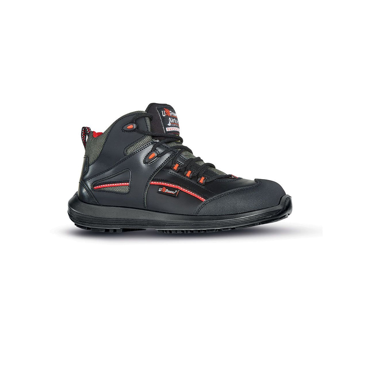 U-Power Sicherheitshochschuhe S3S TEAK s ESD BLACK / RED