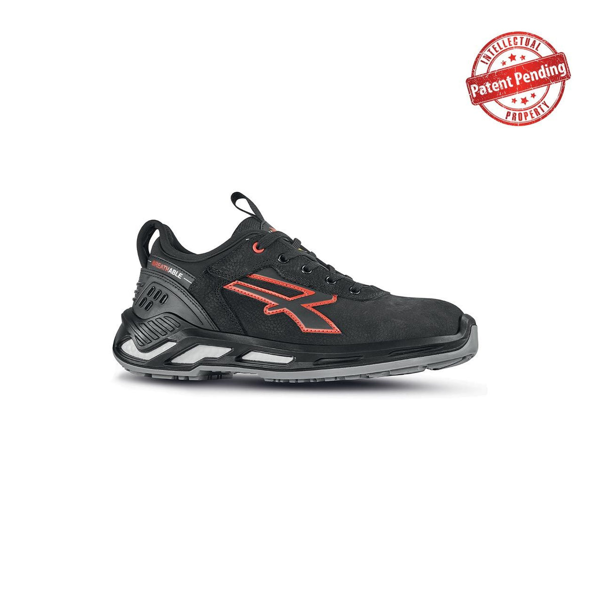 U-Power Sicherheitshalbschuhe S3S TUCKER s ESD BLACK / RED