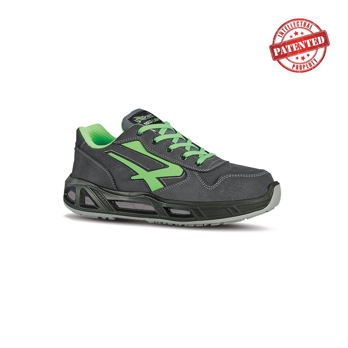 U-Power Sicherheitshalbschuhe S3S YODA CARPET s ESD GREY / VERDE FLUO