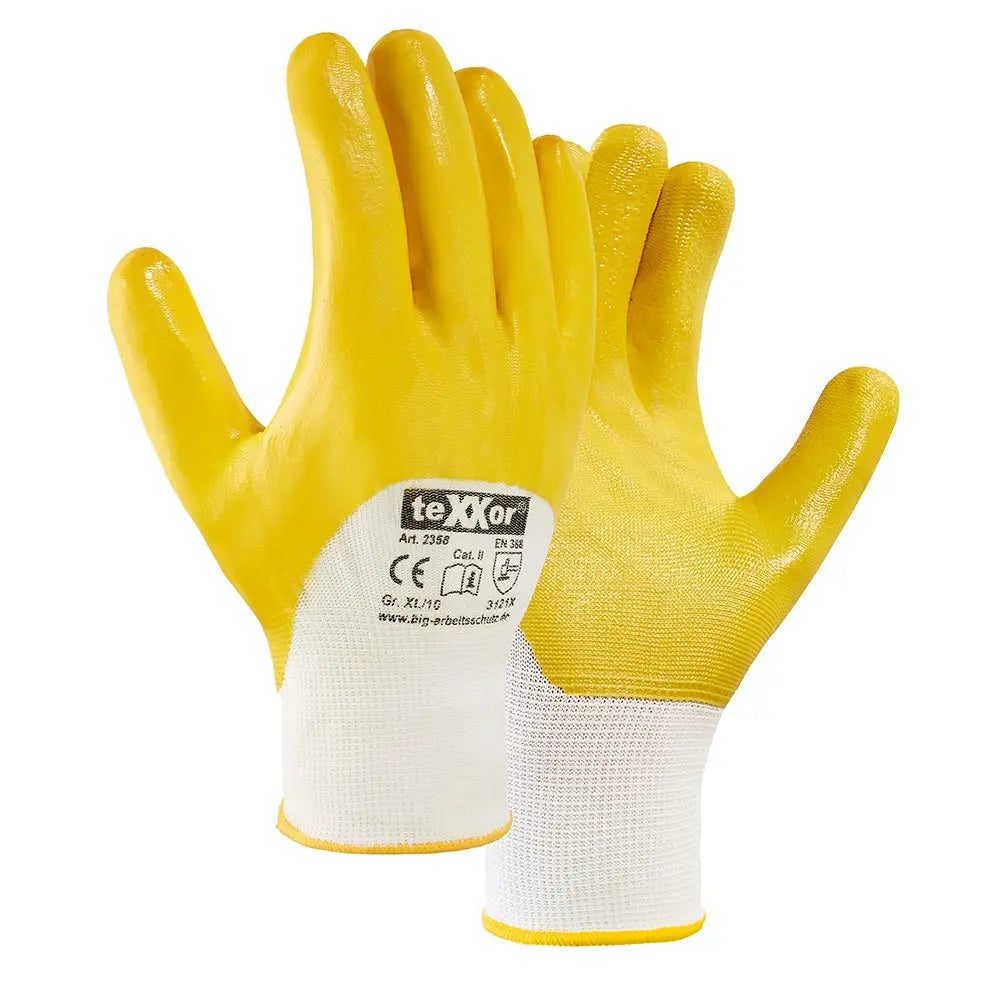 teXXor® Polyester-Strickhandschuhe NITRIL BESCHICHTET - KERA Arbeitsschutz
