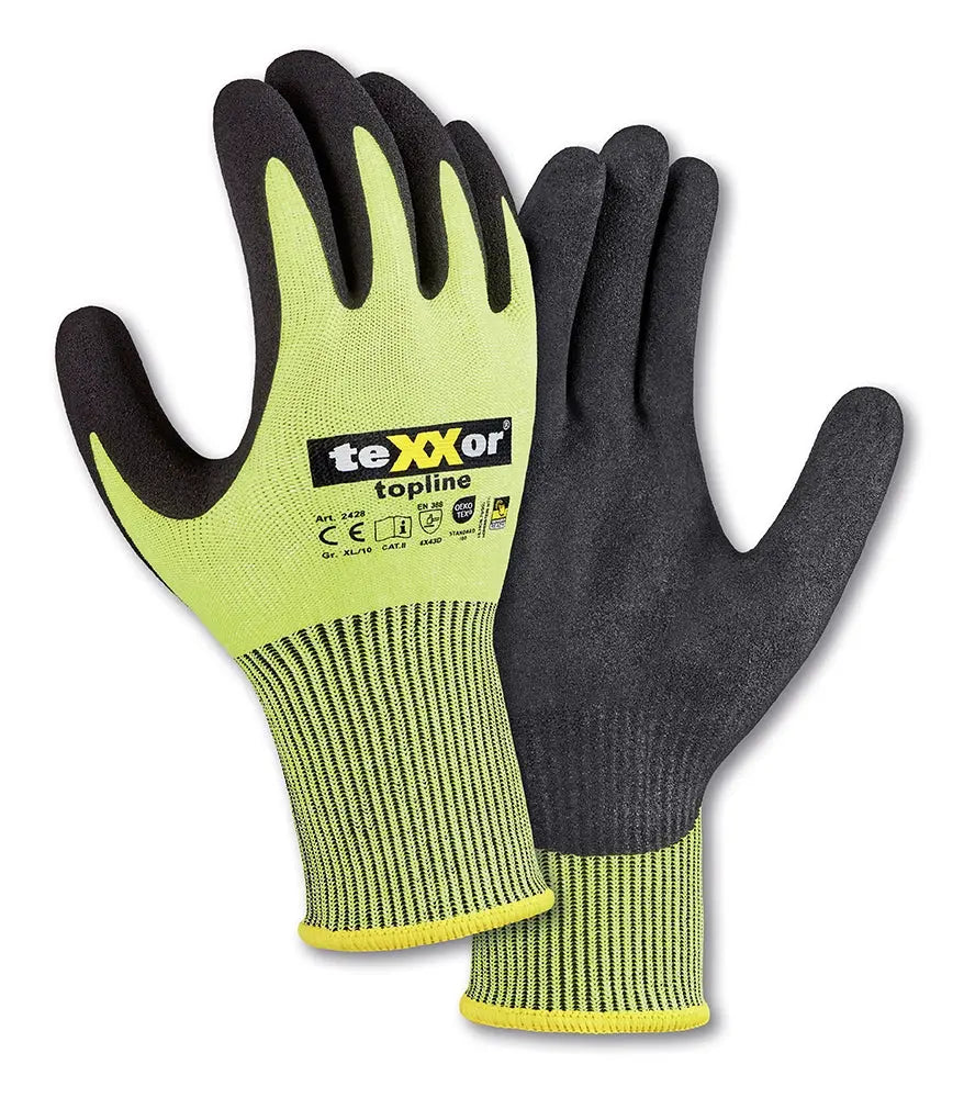 teXXor® Schnittschutz-Strickhandschuhe BESANDETE NITRILBESCHICHTUNG-144 Paar teXXor®