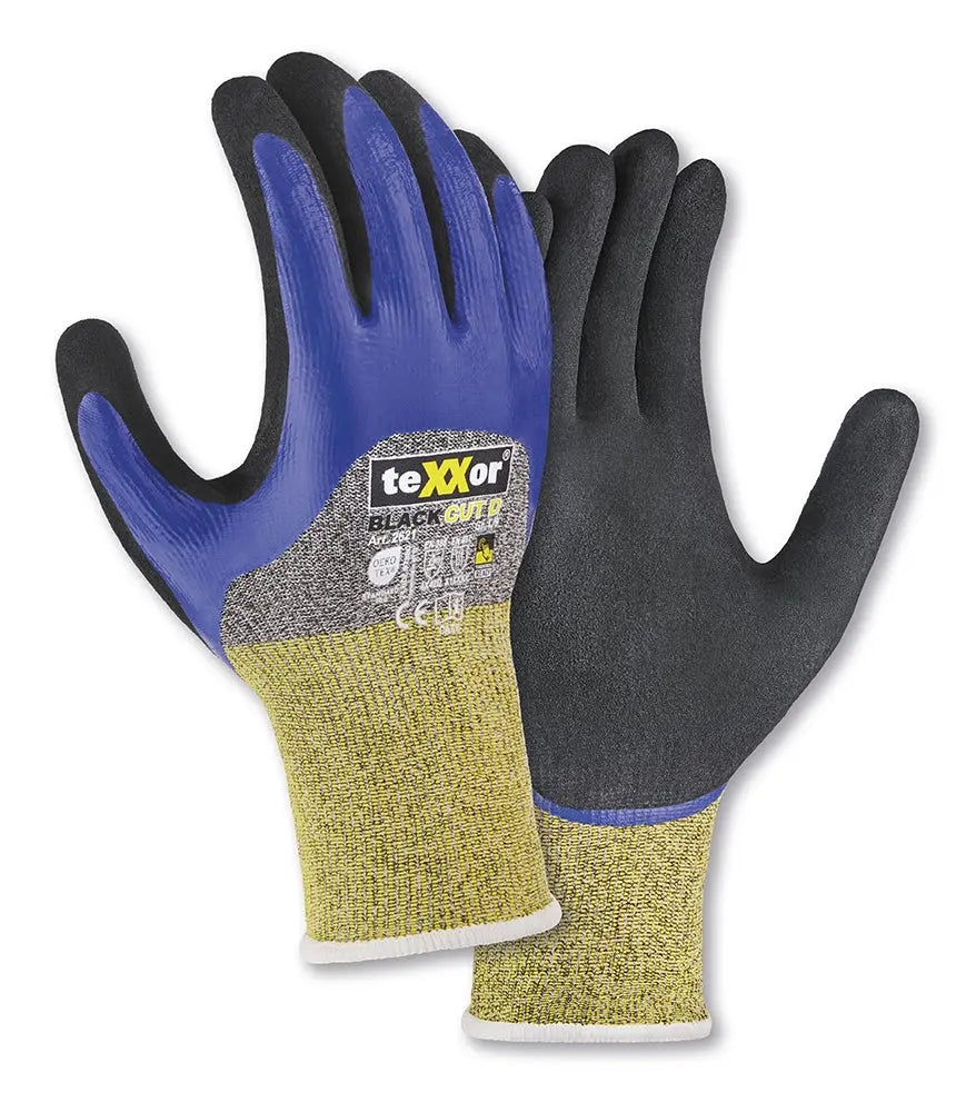teXXor® Schnittschutz-Strickhs. BLACK CUT® D 3/4 besch.-144 Paar teXXor®