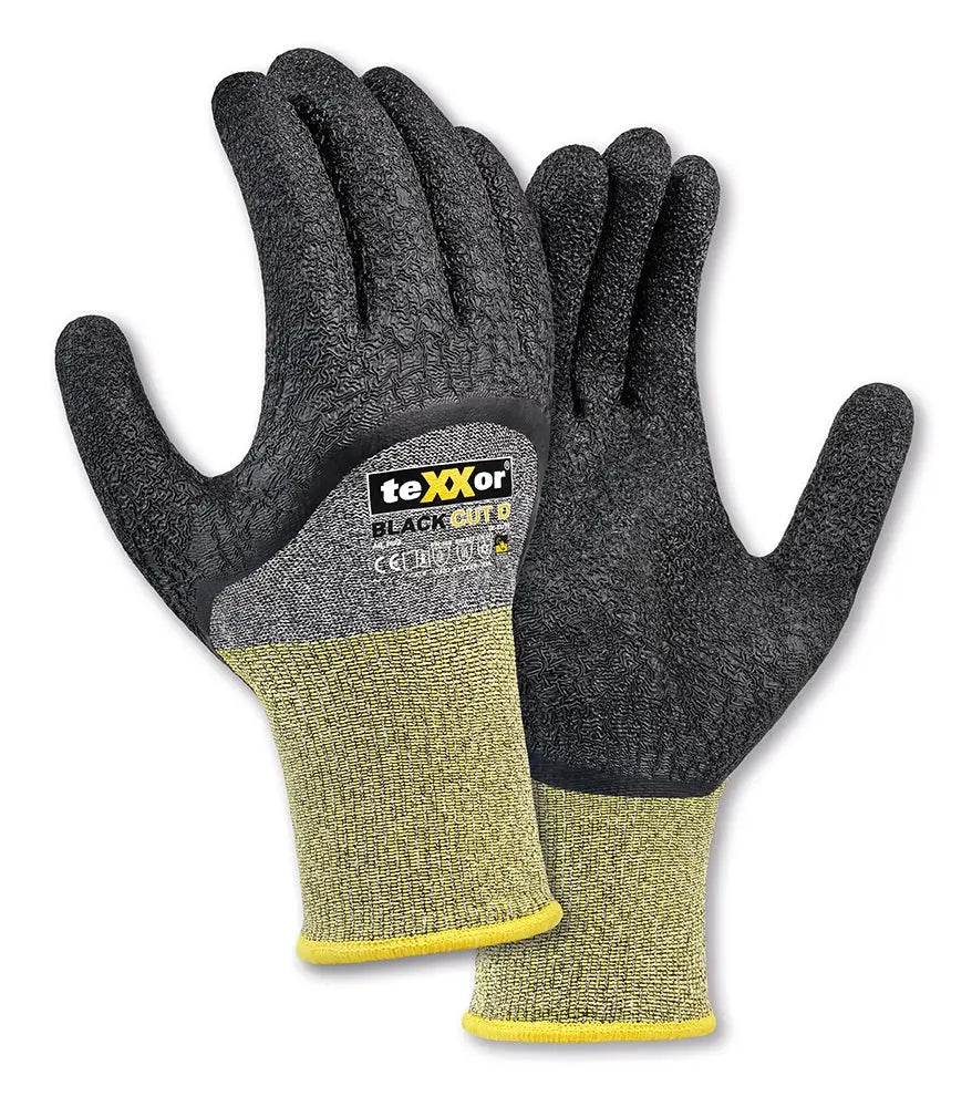 teXXor®Winterhandschuh BLACK CUT® D mit ¾ Latexbeschichtung-72 Paar teXXor®