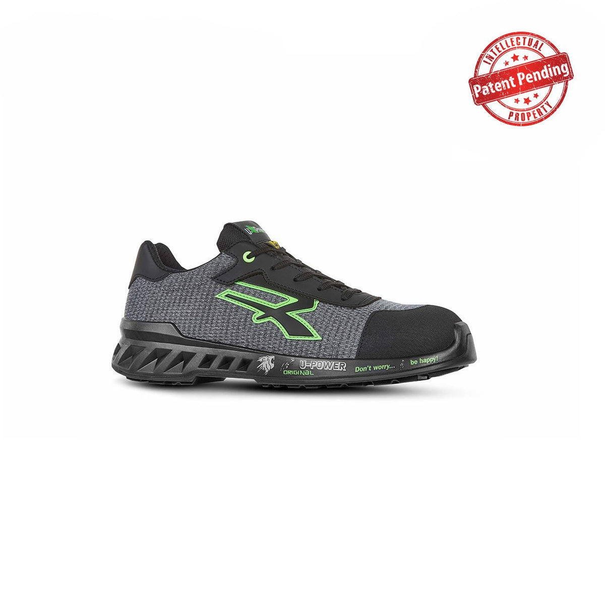 U-Power Sicherheitshalbschuhe S1PS MIKE s ESD GREY / VERDE FLUO