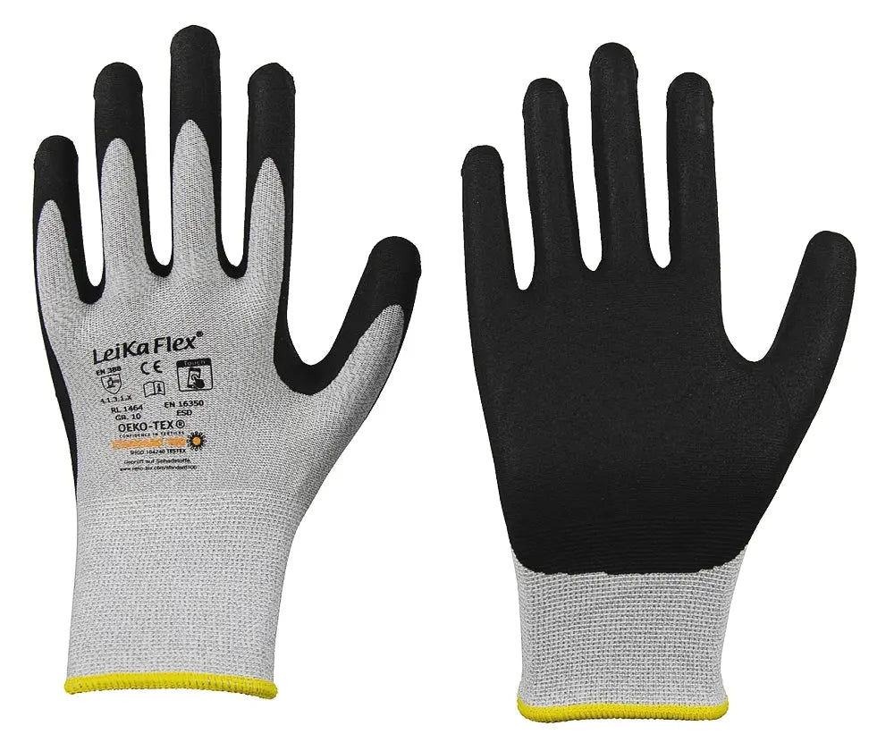 LeiKaFlex® | Feinstrickhandschuh | Nitril-Beschichtung | ESD Leipold Arbeitsschutz