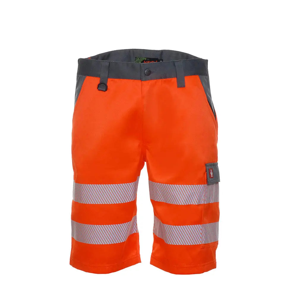 LeiKaTex® | BRIGHT LINE | Shorts | warnorange/grau Leipold Arbeitsschutz