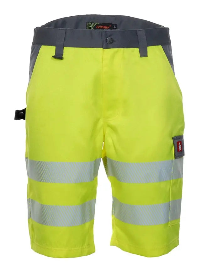 LeiKaTex® | BRIGHT LINE | Shorts | neongelb/grau Leipold Arbeitsschutz