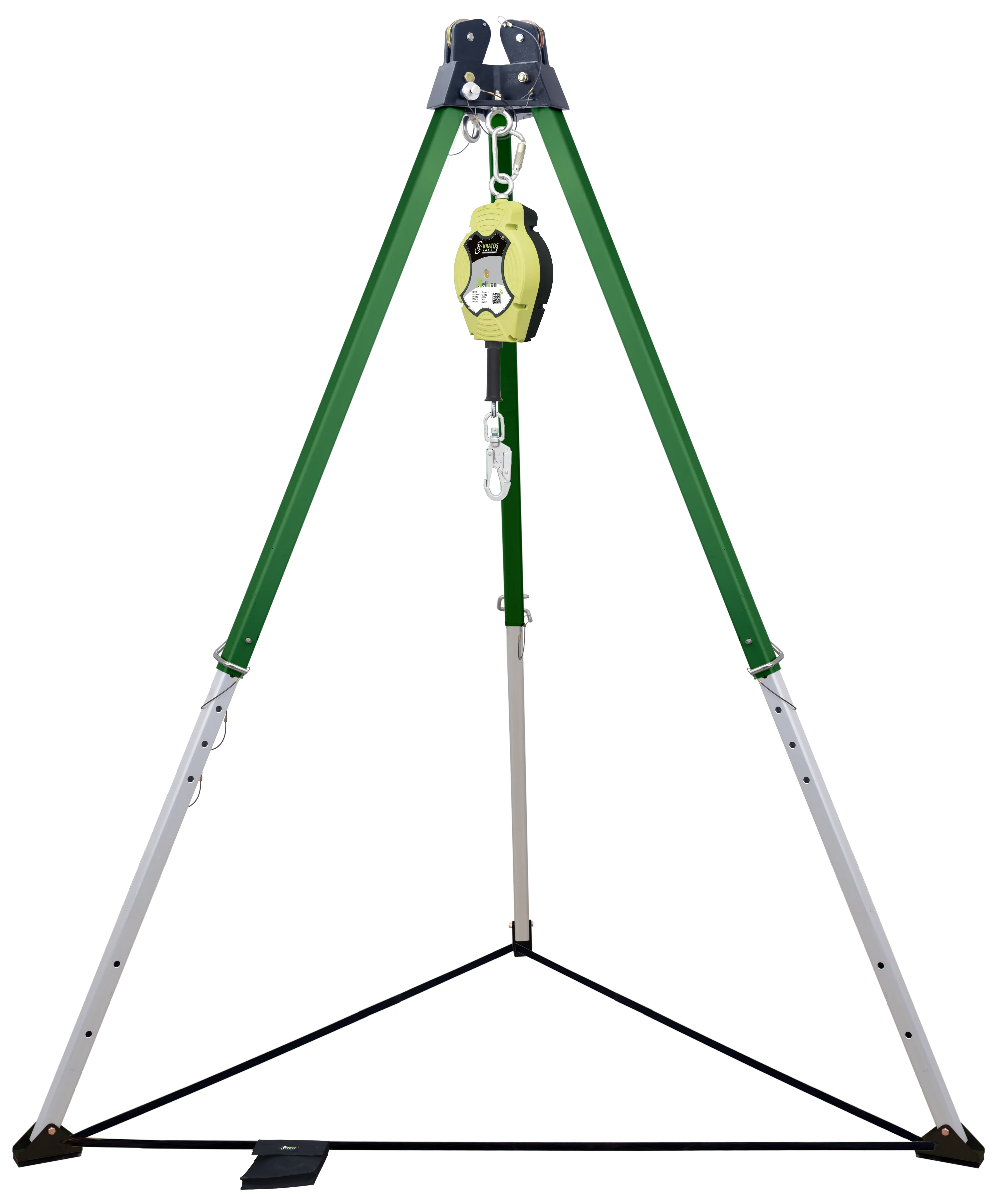 7 ft. Dreibein mit Umlenkrollen-Doppelkopf