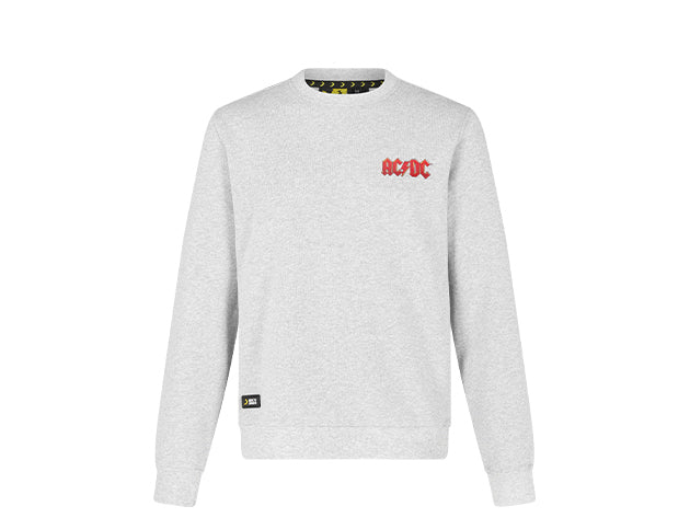 Pullover mit Rundhalsausschnitt Hellgrau AC/DC ACDC CREWNECK 