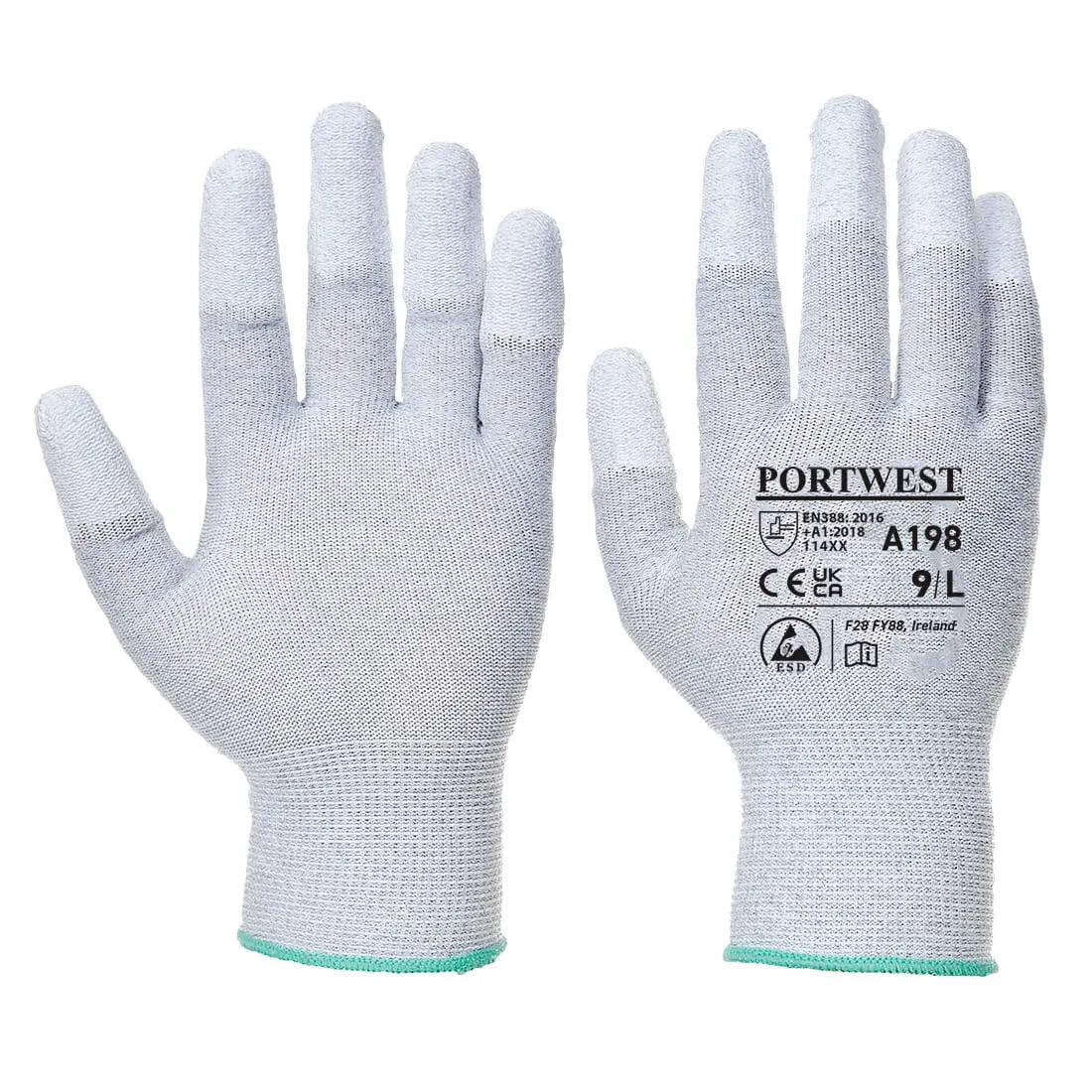 Antistatischer PU-Fingerspitzen Handschuh A198 - KERA Arbeitsschutz