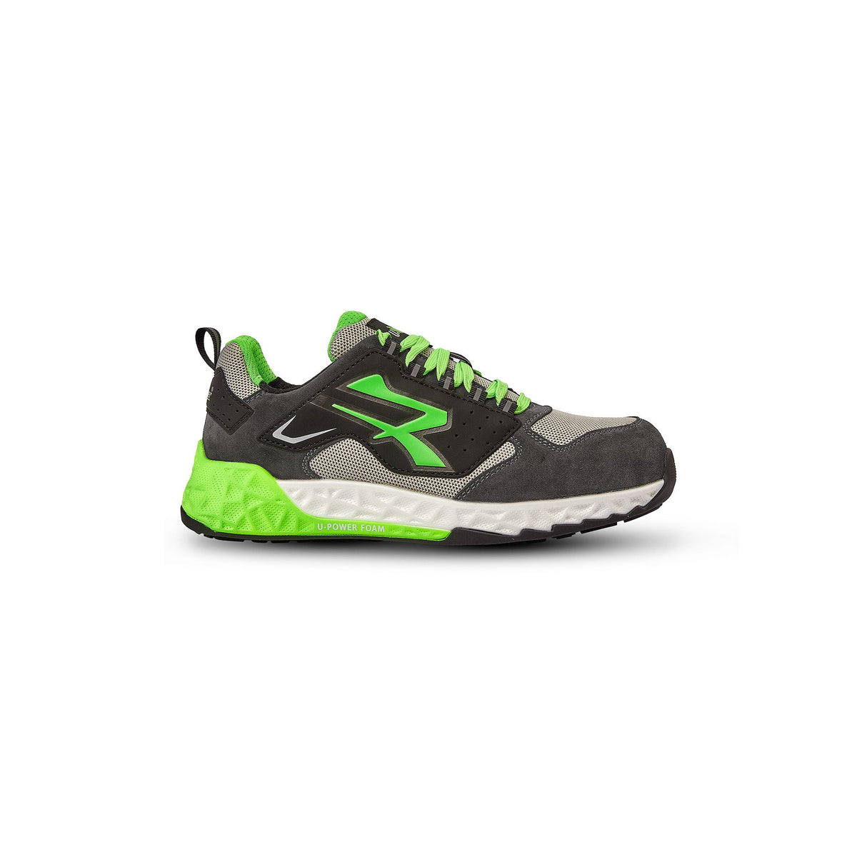 U-Power Sicherheitshalbschuhe S1PS BRAN ESD GREY / VERDE FLUO