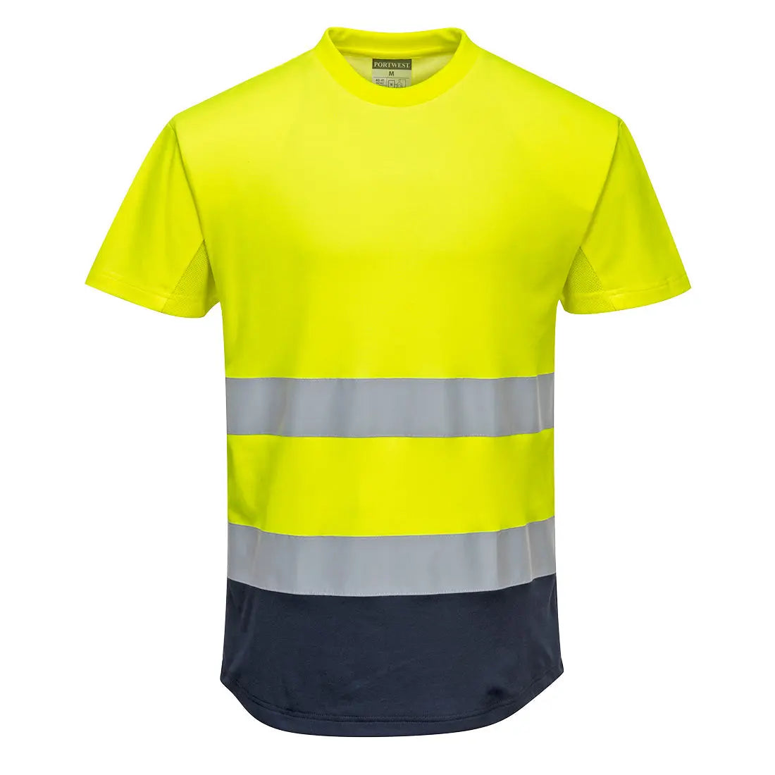 Warnschutz Kontrast T-Shirt mit  Mesheinsatz kurzarm  C395 KERA-Arbeitsschutz