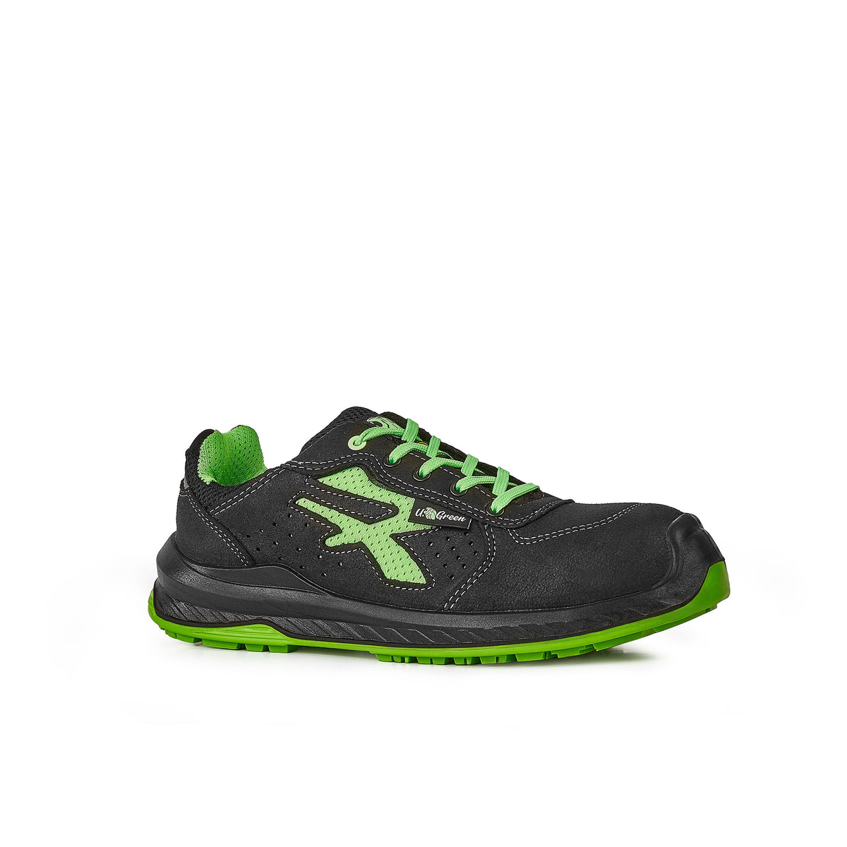 U-Power Sicherheitshalbschuhe S1PS CANYON UK s ESD BLACK / VERDE FLUO