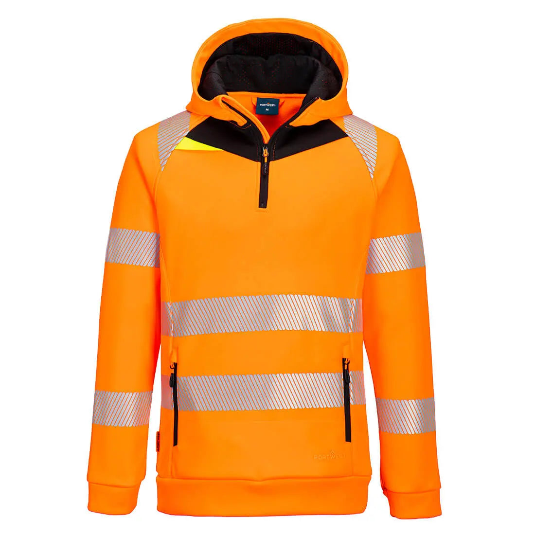 DX4 Warnschutz Kapuzenpullover mit 1/4 Reißverschluss DX482 - KERA Arbeitsschutz