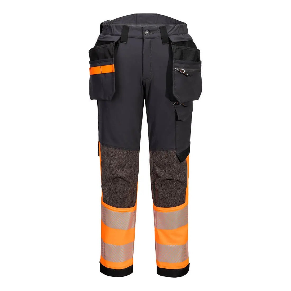 EV4 Warnschutz Stretch Bundhose Klasse 1 mit abnehmbaren Holstertaschen EV442 - KERA Arbeitsschutz