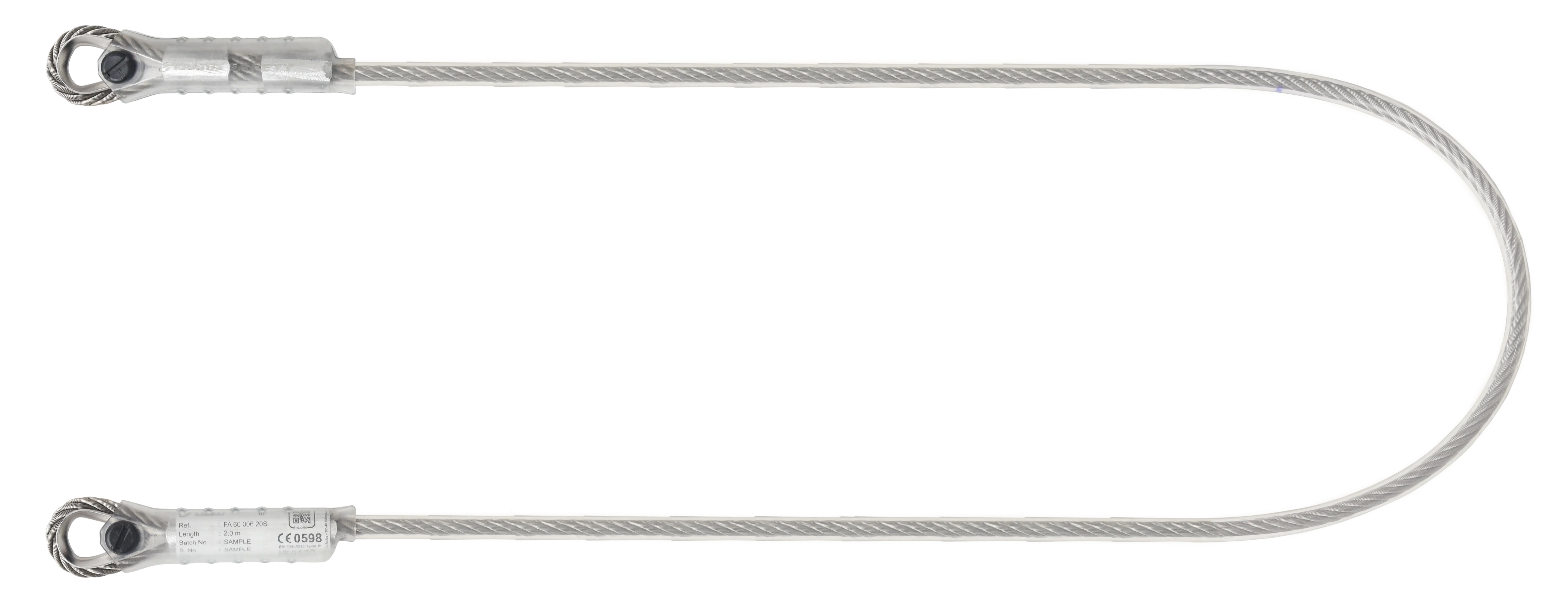 Edelstahl  Drahtseil-Verankerungsschlinge 2 m