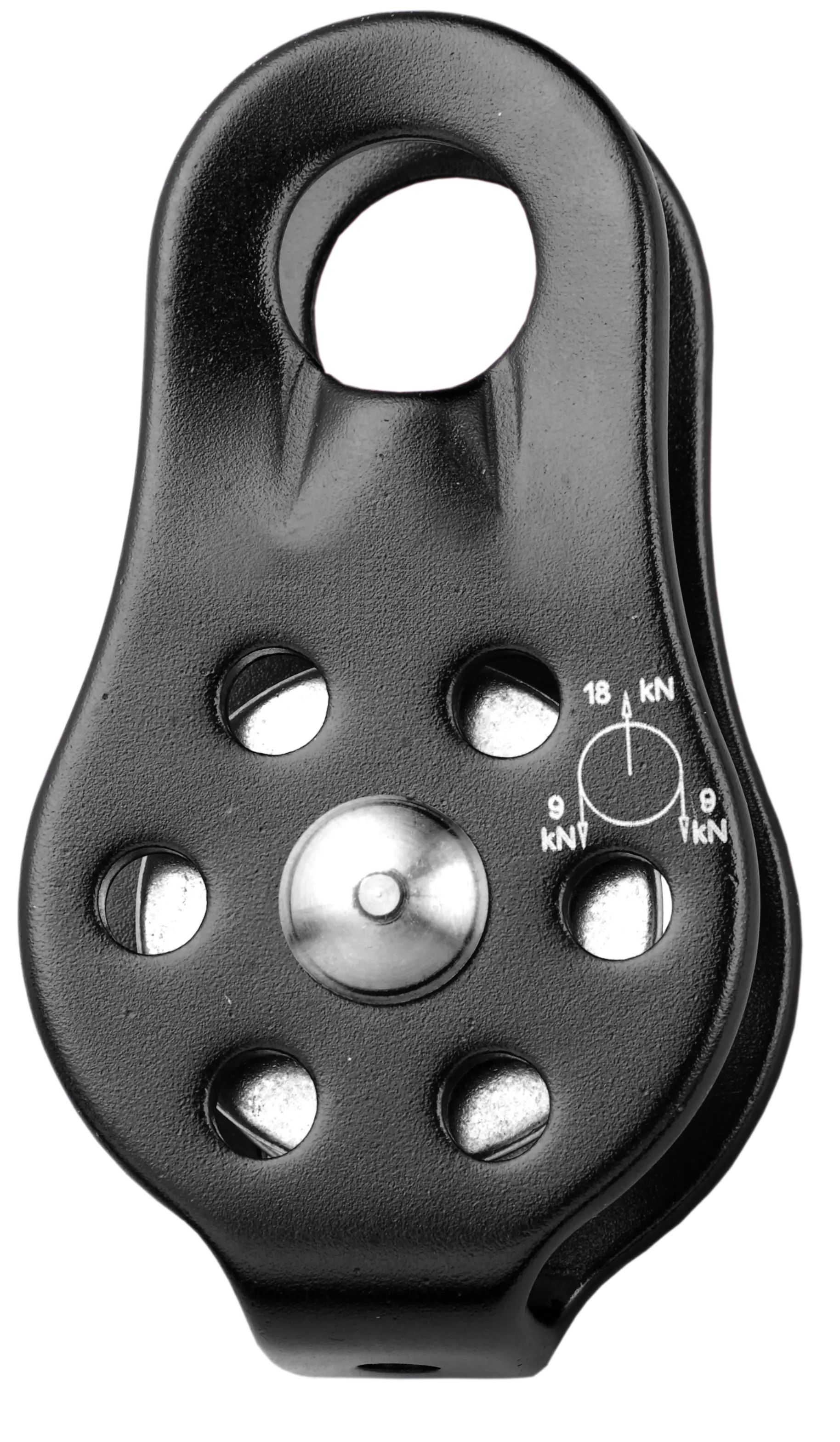 Einfache Seilrolle mit festem Flansch