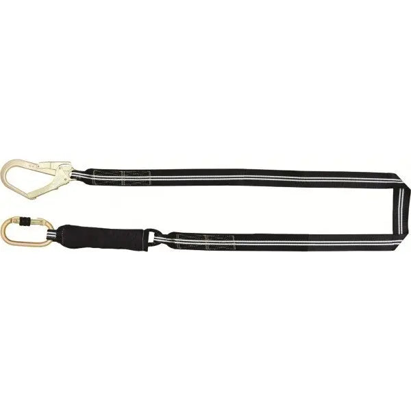 Flammbeständiges FIRE FREE Verbindungsmittel mit Falldämpfer 1,5 m mit KarabinerFA 5010117 und FA 5020755